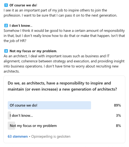 The Graying of Architecture poll