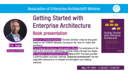 Media: webinar 'Getting Started with EA (book presentation)'