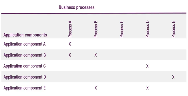 Application/Business Process Matrix