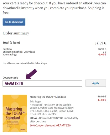 AEA webinar participant discount checkout
